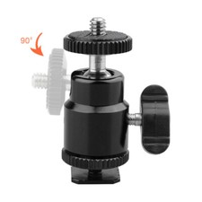 CAMVATE 1/4" Mini Ball Head Bracket Holder with Hot Shoe Base fr DSLR/LED Light