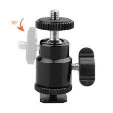 CAMVATE 1/4" Mini Ball Head Bracket Holder with Hot Shoe Base fr DSLR/LED Light