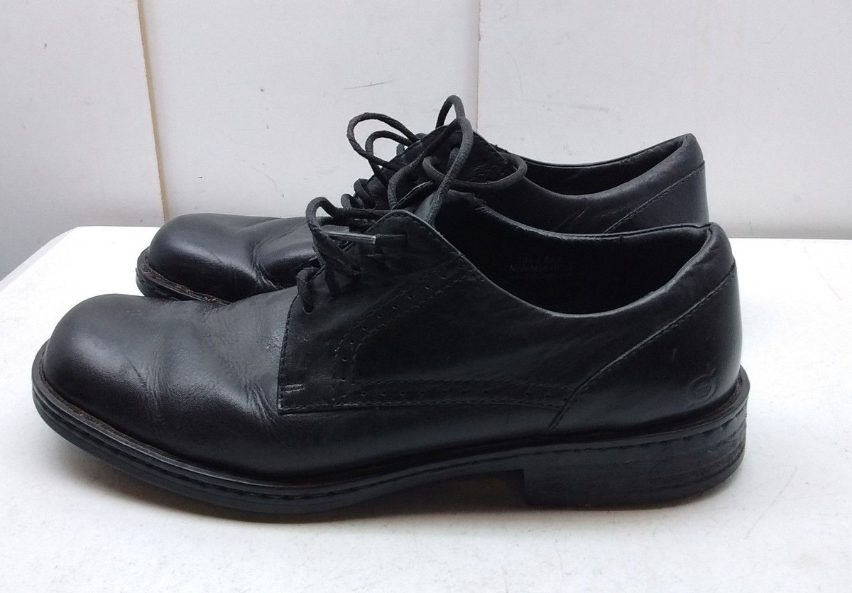 Born Black Leather Oxfords Plain Toe Lace Up Dress Formal  display picture 1
