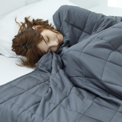 Weighted Idea Weighted Blanket for Adults 48''x72'',12 lbs Dark Grey