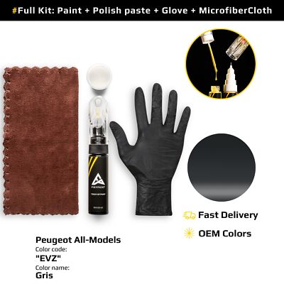 Touch up Paint for Peugeot All Models Code: EVZ Gris