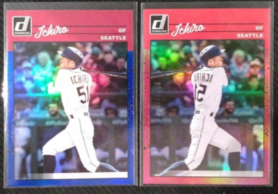 TOPPS DONRUSS Baseball MLB Ichiro イチロー① Ichiro Suzuki 2023 Donruss 1990 Retro Reverse Image *Blue Foil