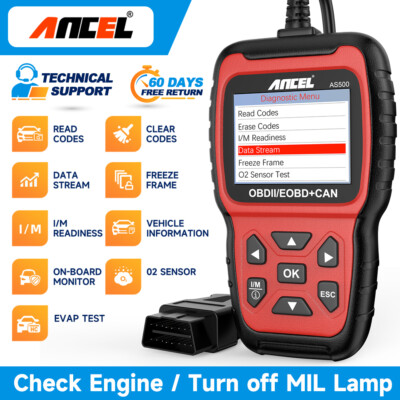 Ancel AS500 Auto OBD2 Diagnostic Scan Tool Car Code Reader Check Engine Fault