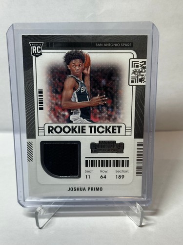 2021-22 Joshua Primo RC Panini Contenders Rookie Ticket Jersey