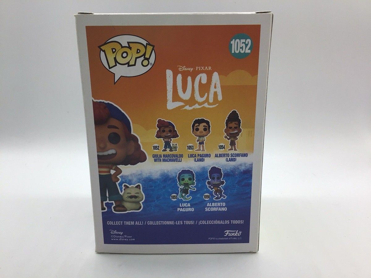 Funko POP Disney: Luca – Giulia Marcovaldo with Machiavelli Vinyl Figure,  Multicolor, 3.75 inches