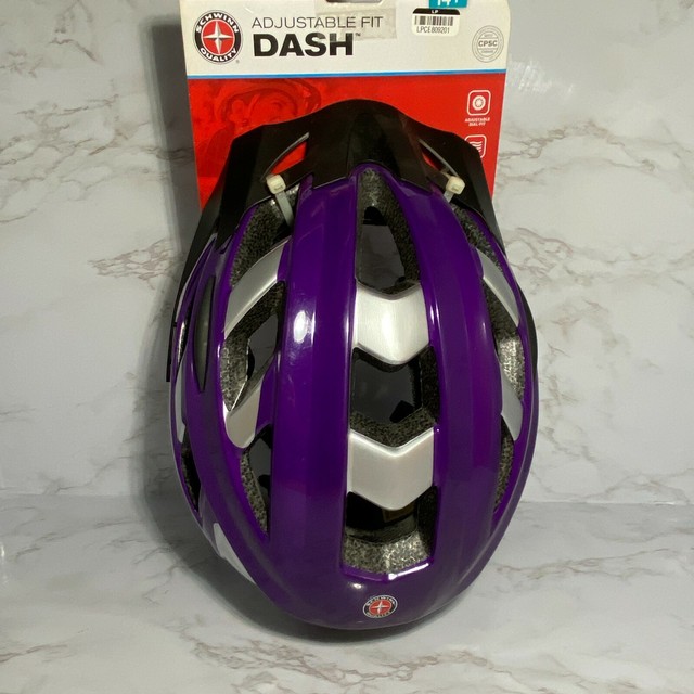 girls purple bike helmet