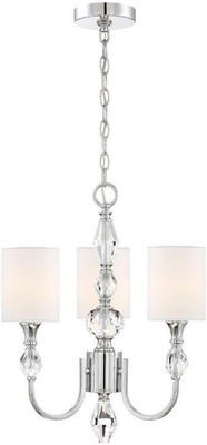 Evi 3-Light Silver Chandelier - Elegant Lighting Fixture for Any Room