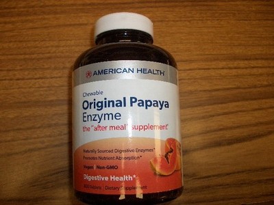 American Health Original Papaya Enzyme Chewable 600 Tablets  Exp 7/2027