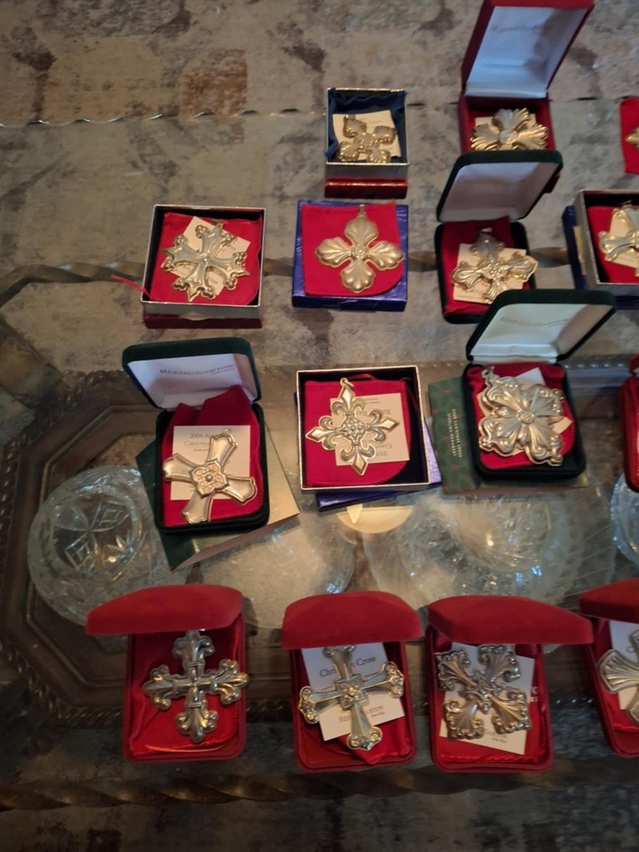 22 Vintage STERLING SILVER Christmas Tree ornaments Reed and Barton | eBay