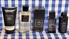 Bath Body Works NOIR Mens 4 PC GIFT SET Cologne, Body Spray, Body Scrub Wash