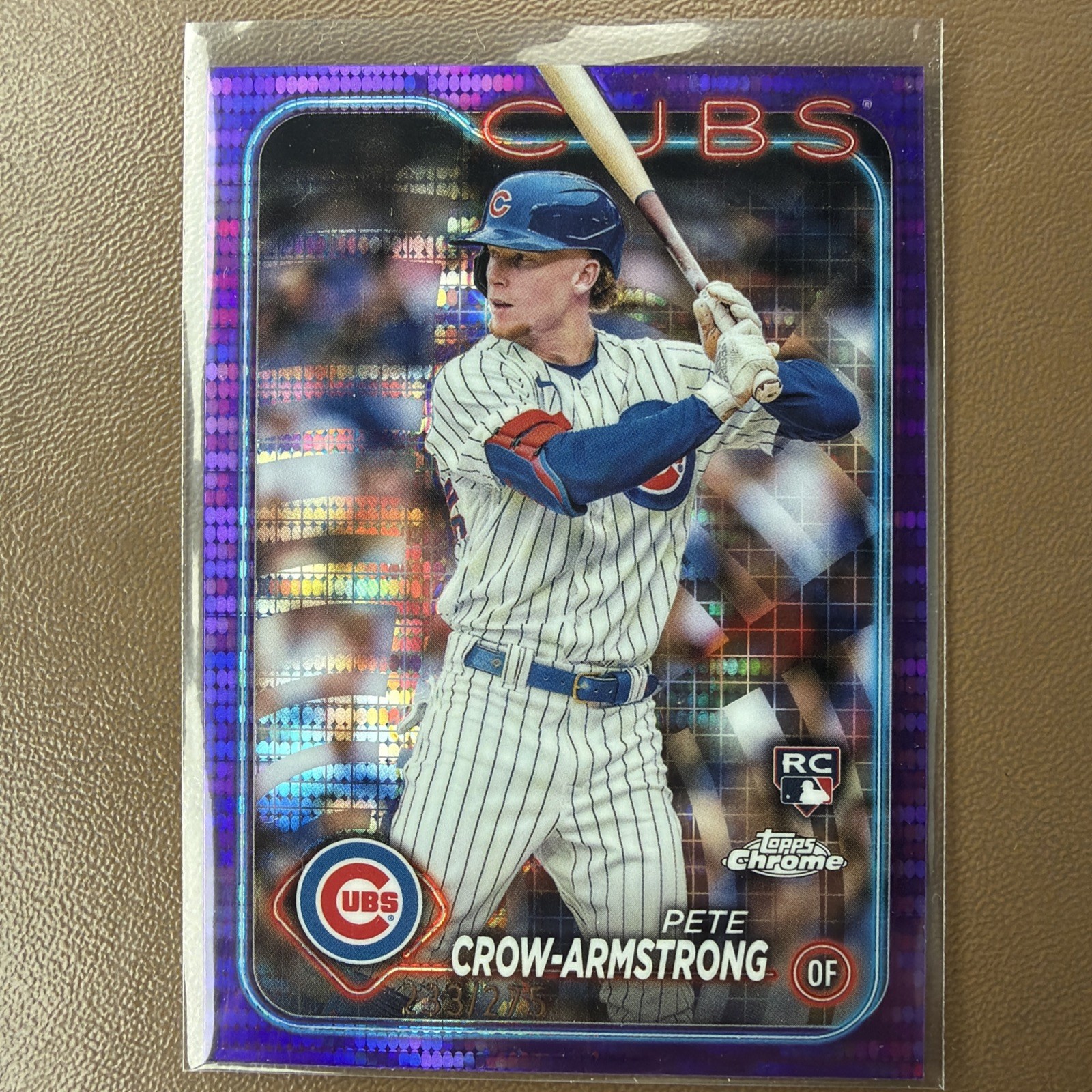 2024 Topps Chrome Pete Crow-Armstrong /275 PURPLE Sonar REFRACTOR #16 Cubs RC