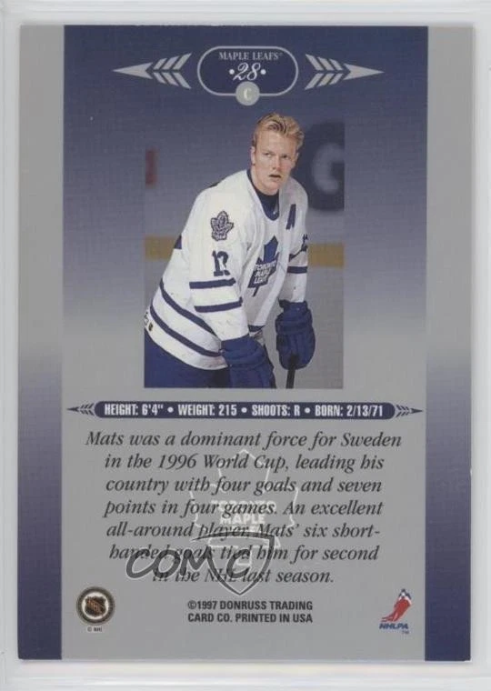 1996-97 Leaf Limited Mats Sundin #28 HOF - Image 2 of 2