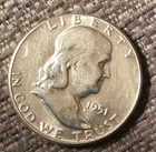 1951 Franklin 50C Half Dollar Silver Uncertified Au-BU