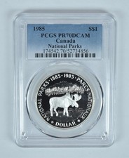 1985 Canada 1 Dollar Silver National Parks PR70 DCAM PCGS Blue Label *2706