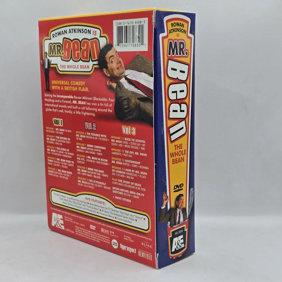Mr. Bean - The Whole Bean DVD Set Rowan Atkinson, Teddy, Robin Driscoll, 3 Discs - Image 2 of 2