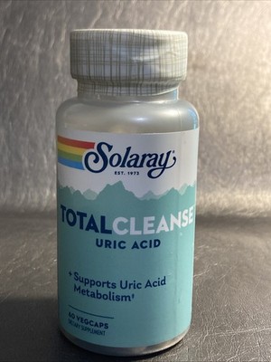 SOLARAY Total Cleanse Uric Acid - 60 VEGCAPS - Exp 11/27