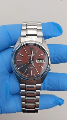 Vintage Seiko DX Automatic Brown Men's Watch 7009 Day/Date 21 Jewels