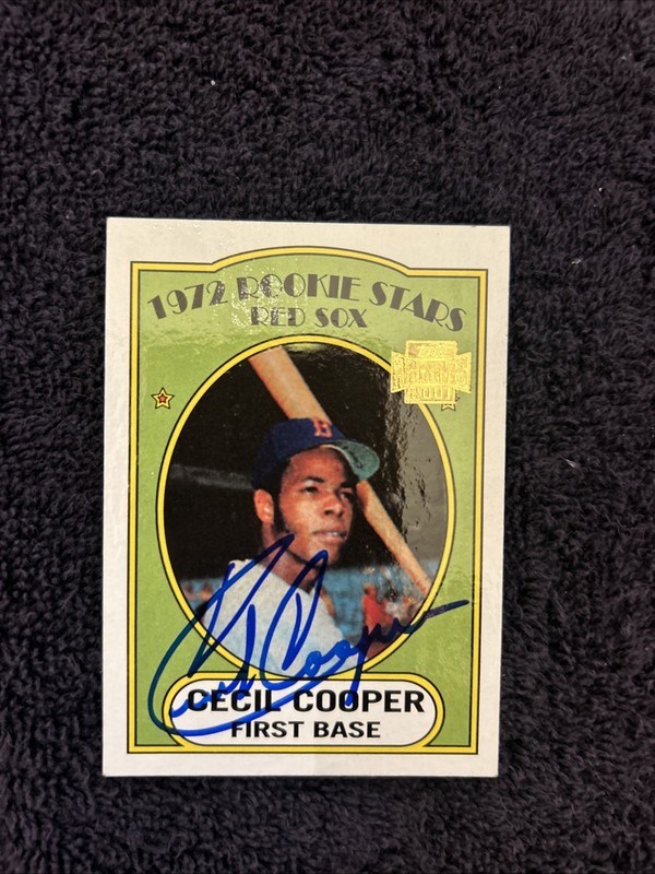2001 Topps Archives - Cecil Cooper #79 Signed Trading Card Boston Red Sox