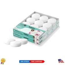 Crystal Embellished 3 Inch Floating Candles - 24 Count for Pool and Decoration