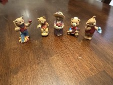 5 Vintage 1996 Hallmark Miniature Bears