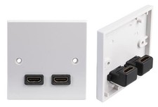 PRO SIGNAL - 1-Gang AV Wallplate with 2x 90 HDMI Female Connectors