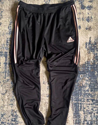 adidas ClimaCool  Track Pants XL Regular Black/Pink Mesh Drawstring