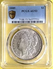 1889 Morgan Silver Dollar Graded by PCGS AU53