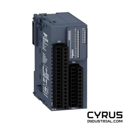 TM3DM24R Discrete I/O module, Modicon TM3, 24 IO (16 inputs, 8 relay outputs, sc