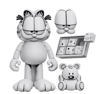 #ad Garfield Black and White Daily Comic Strip Action Figure EE Exclusive $35.99