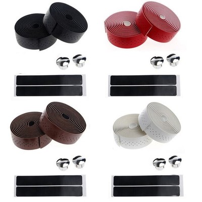 1 Pair Anti-slip Tape Bar Handle Bicycle Leather Handlebar Breathable Bandage]]