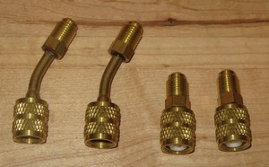 R410a Brass 30-Degree Angled & Straight Adapters for HVAC