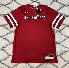 ADIDAS Texas Tech Red Raiders NCAA Football Jersey Red Men’s M *New* JN9423 $110