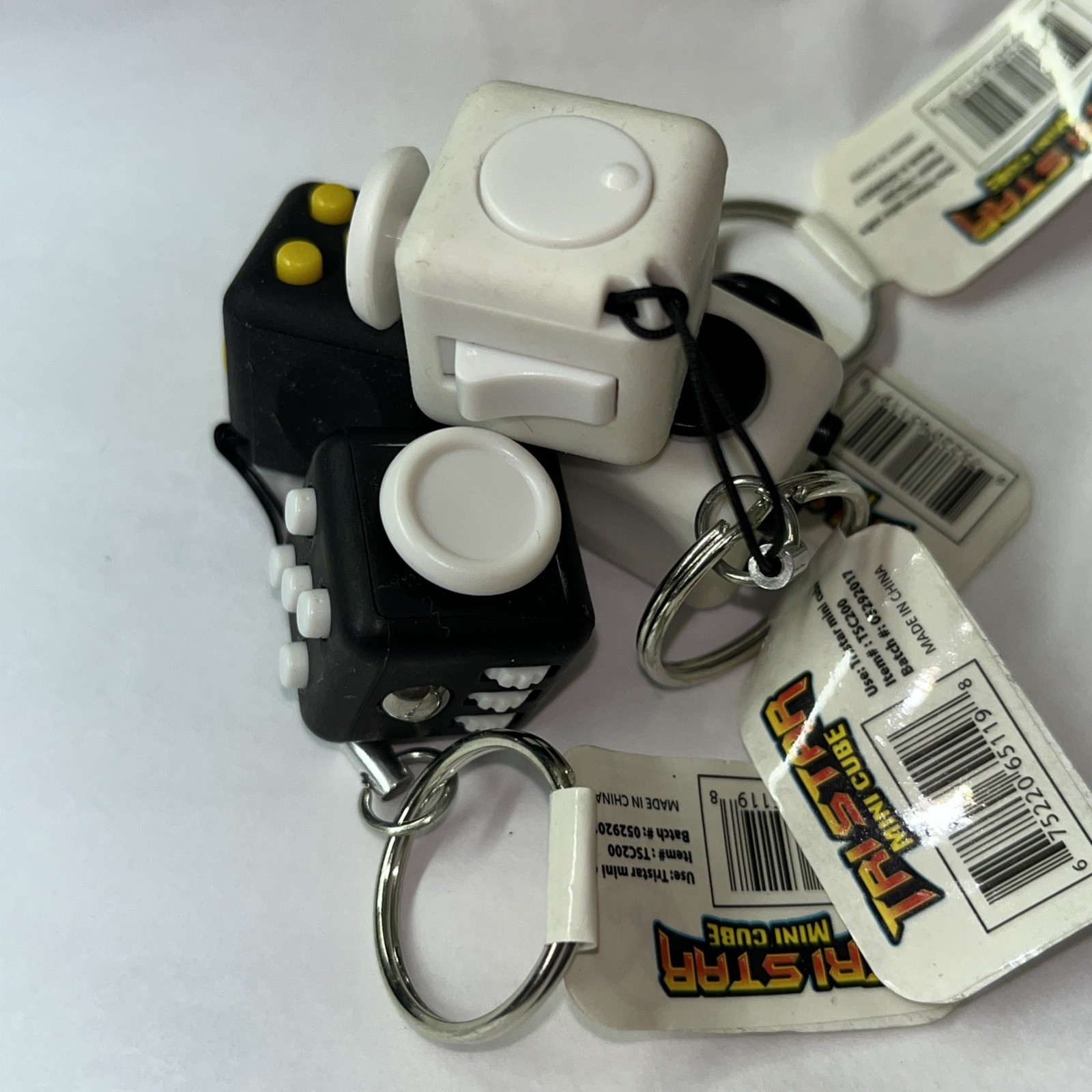 Lot Of 4 Mini Fidget EDC Cube Stress Anxiety Relief Desk Toys - See Desc.