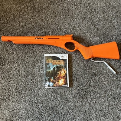 CABELAS ACTIVISION Shotgun Nintendo Wii Orange with Dangerous Hunts 2011!