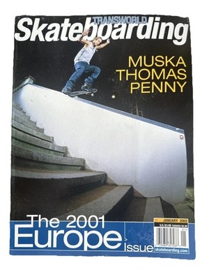 Transworld Skateboarding Magazine Chad Muska Cover January 2002 Vol 20 No  1