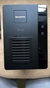 Lenovo IX2 NAS with 1tb hdd storage, network cable, and power supply. NAS#1