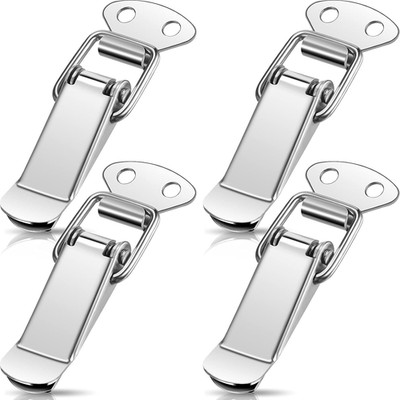 4Pcs Latch Spring Loaded Toggle Latch Stainless Steel Catch Hasp Clamp Clip Lock
