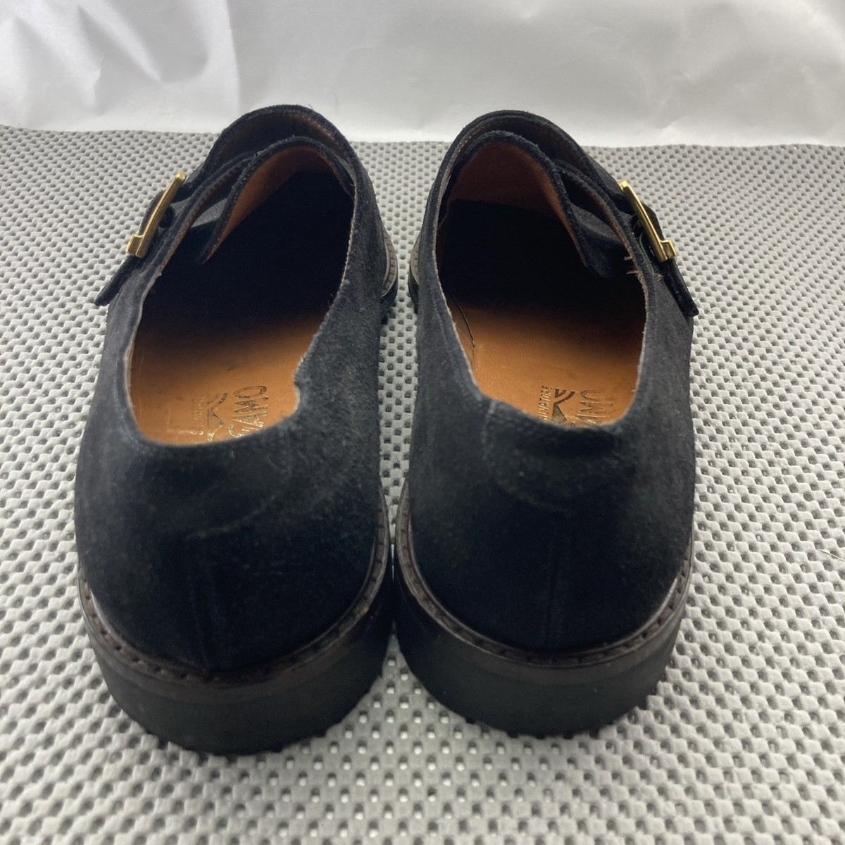 Salvatore Ferragamo Black Leather Monk Strap Shoes sz 10 Italy Salvatore Ferragamo Shoes Mens Size 10 (9D UK) Black Suede  main image 3