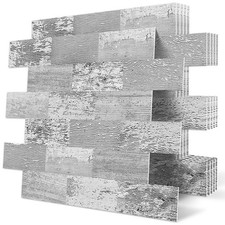 DEWOO Kitchen Peel Stick Backsplash Wall Tile Farmhouse Self Adhesive Wood L