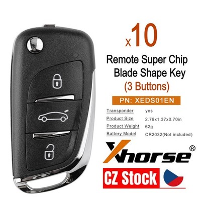 5x Xhorse Universal Super Remote Key DS Flip Style 3 Buttons XEDS01EN for VVDI2