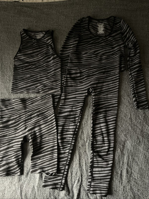 Seamfree Zebra Print Cycling Shorts Top Set From Primark Size