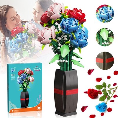 Blumengarten Bauspielzeug DIY Blumenstrauß Spielzeug Set Blumenstrauß Baustein