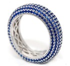 3CT Heat Treated Kyanite 925 Sterling Silver Enternity Ring Sz 7 MM6-4 — photo 3