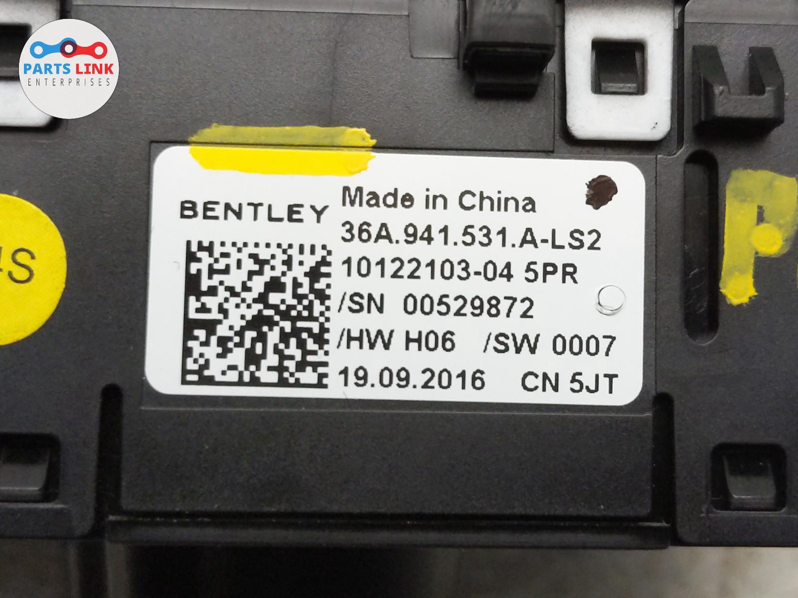 2016-20 BENTLEY BENTAYGA DASH HEAD LIGHT NIGHT VISION CONTROL SWITCH BUTTONS