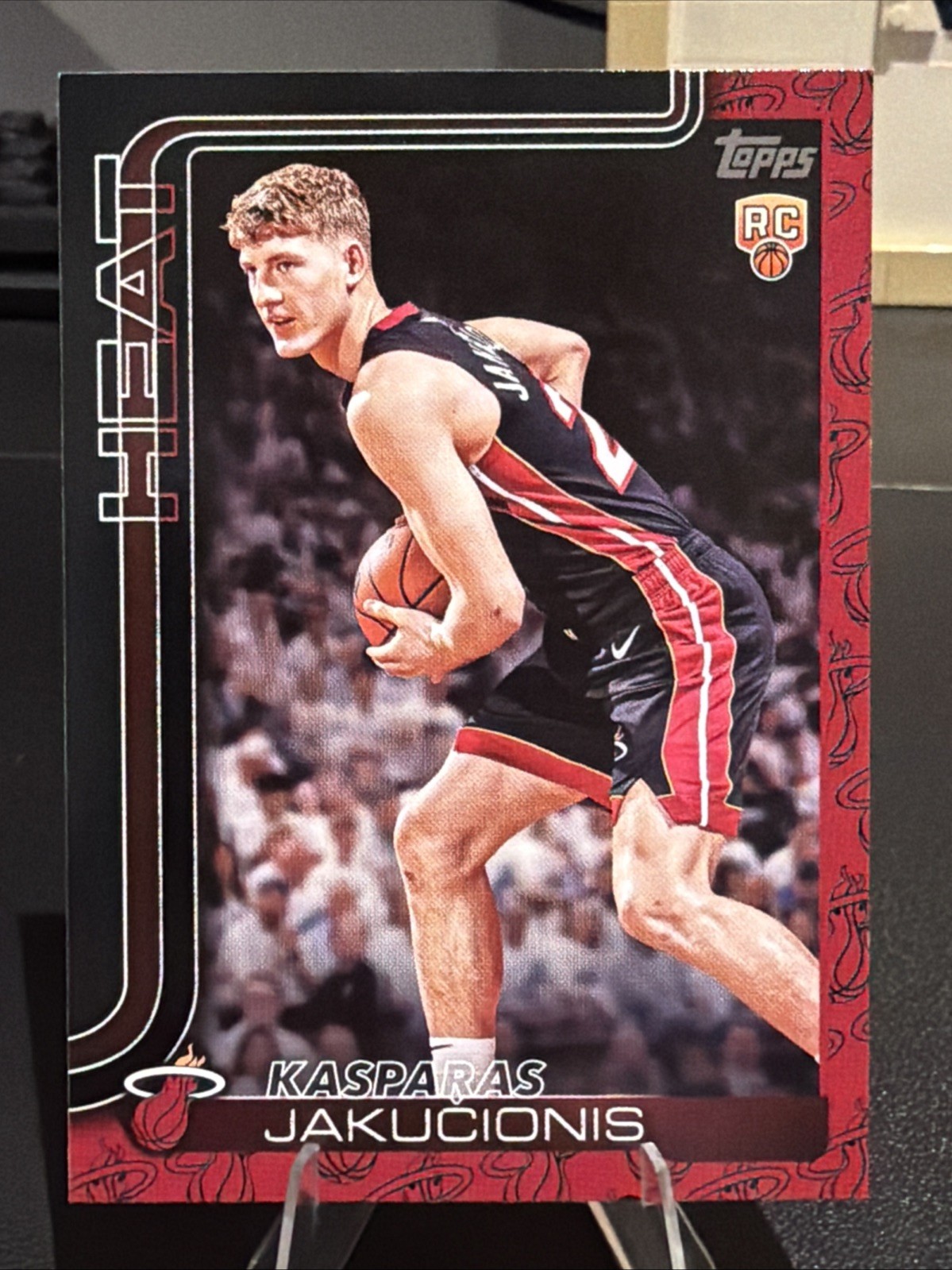2025-26 Topps Kasparas Jakucionis Team Color Border Variation RC #220 Heat SP