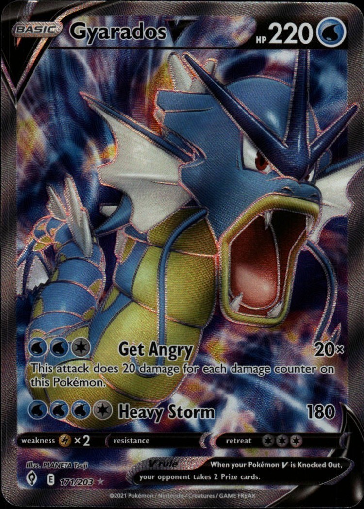Gyarados V (Full Art) Ultra Rare SWSH07: Evolving Skies 171/203 NM