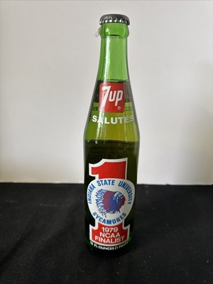 Indiana State Sycamores 7up 1979 NCAA Finalist 16oz Bottle unopened 