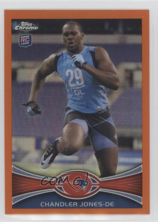 2012 Topps Chrome Retail Orange Refractor Chandler Jones #140 Rookie RC 0w5d