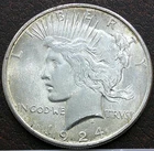 US 1924 Peace Dollar  **