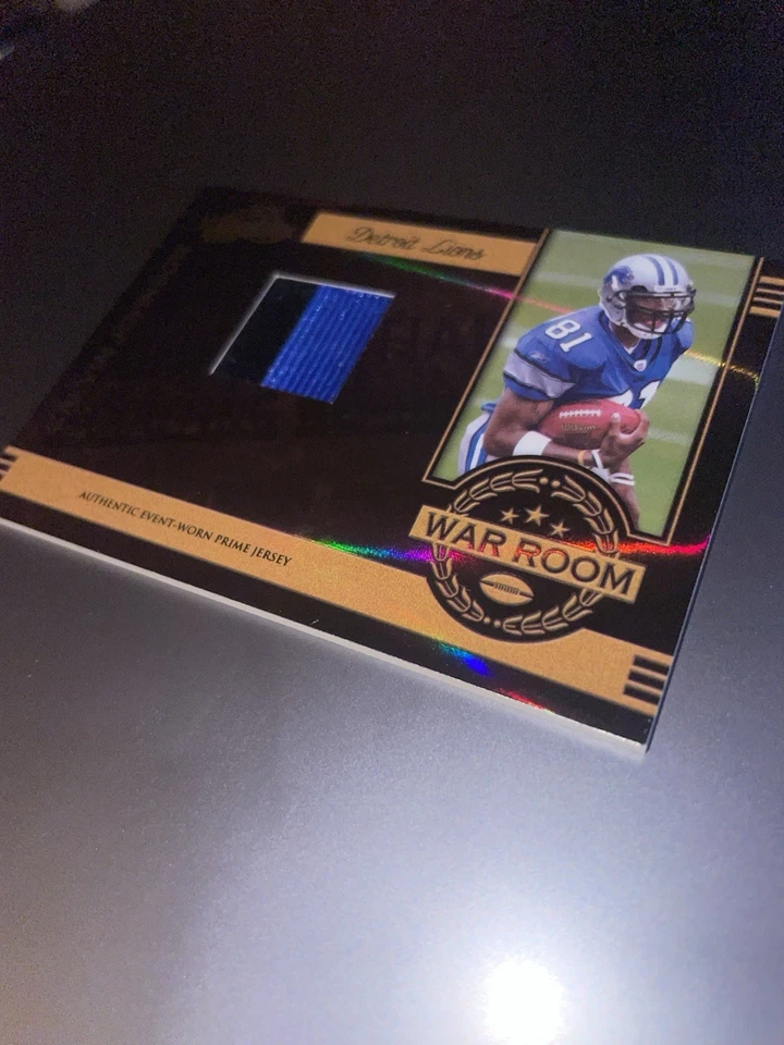 2007 Playoff Absolute Memorabilia - War Room Calvin Johnson #WR-28 /50 - Image 3 of 4